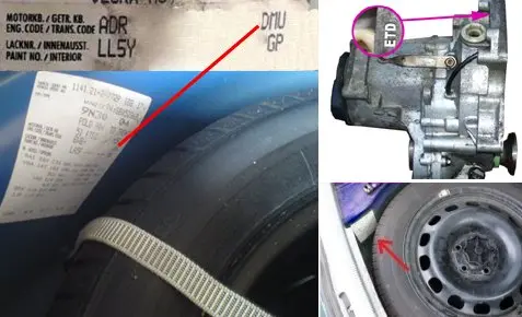 Lokalizacja kodu skrzyni biegów w pojazdach VAG